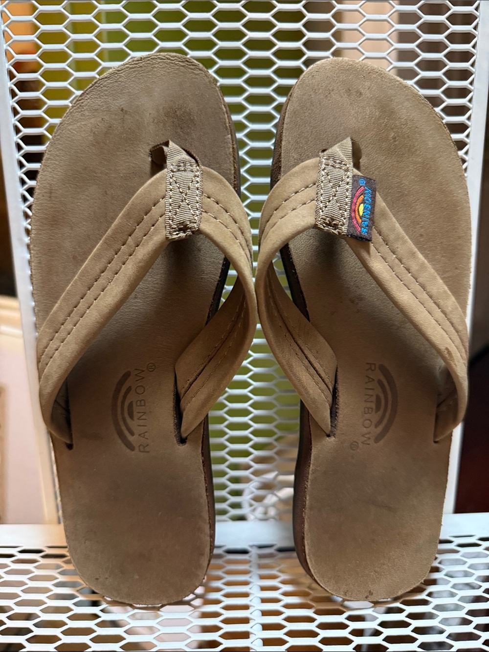 Kids Rainbow Flip Flops - Premier Leather 1" Strap